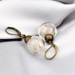 Echte Pusteblumen Ohrringe - Bronze Schmuck im Vintage Stil - VINOHR-11