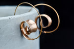 925er Rosé vergoldete Spiral Ohrringe BRUNEI II - OHR925-19