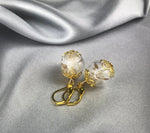 Echte Pusteblumen Ohrringe - Goldene Ohrhänger mit Löwenzahnsamen - VINOHR-71