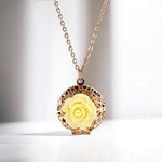 Shabby Rose Rosé Vergoldetes Medaillon Halskette - VIK-112