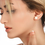 Boucles d'oreilles mini-poteaux de perles - Boucles d'oreilles minimalistes en argent sterling 925 - EAR925-128