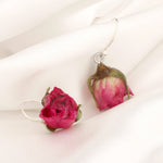 Echte Kleine Rosen Ohrringe - 925 Sterling Silber - OHR925-36