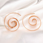 925 Boucles d'oreilles en spirale plaquées or rose Brunei II