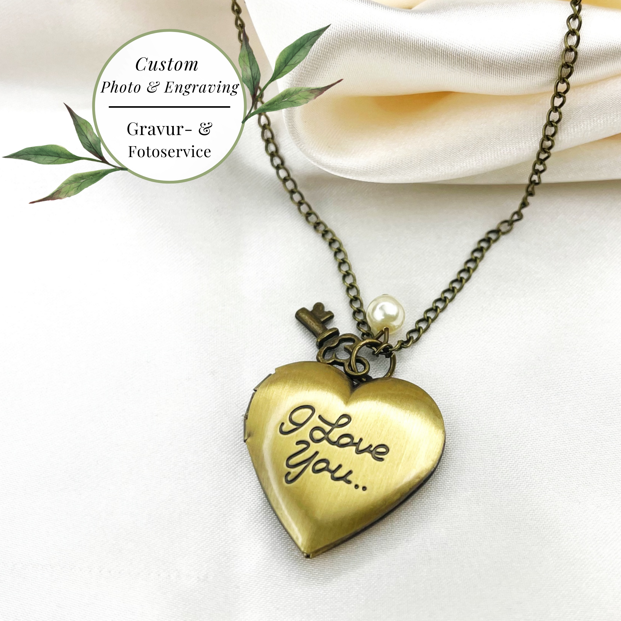 Gold custom heart locket 2025 necklace