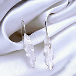 Lange Blätter Ohrringe - 925 Sterling Silber Ohrhänger - Eleganter Naturschmuck  - OHR925-122
