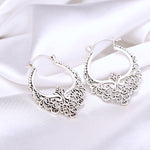 Good Karma Silver Tips Creoles-925 Sterling Boheme Style Earrings OHR925-11