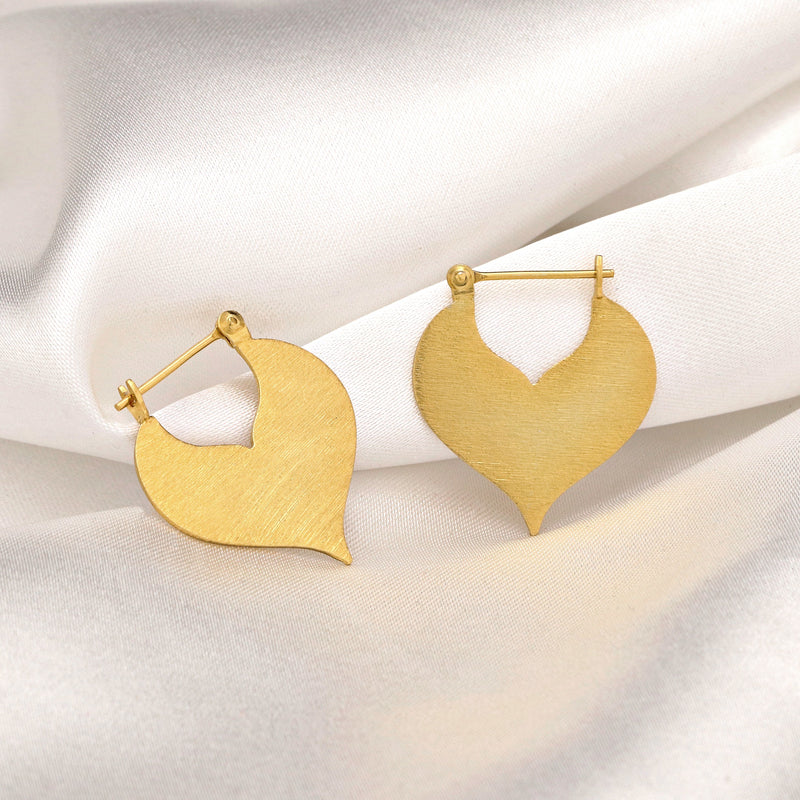 Boutique minimaliste des boucles d'oreilles-925 Sterling Gold Vergoldet Matt Orient Sultan 1001 nuit Arabe-Vol-OHR925-27