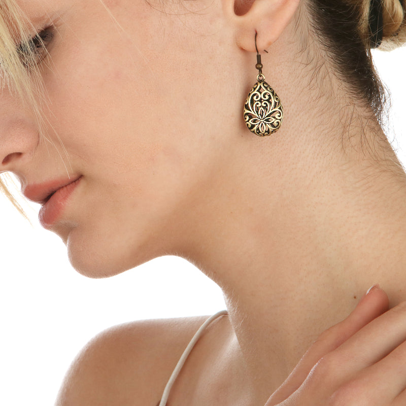 "Marrakech" Bronze boucles d'oreilles dans le style vintage-VINOHR-39