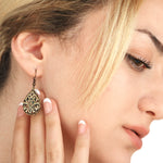 Marrakesch Orient Bronze Ohrringe im Vintage-Stil - VINOHR-39