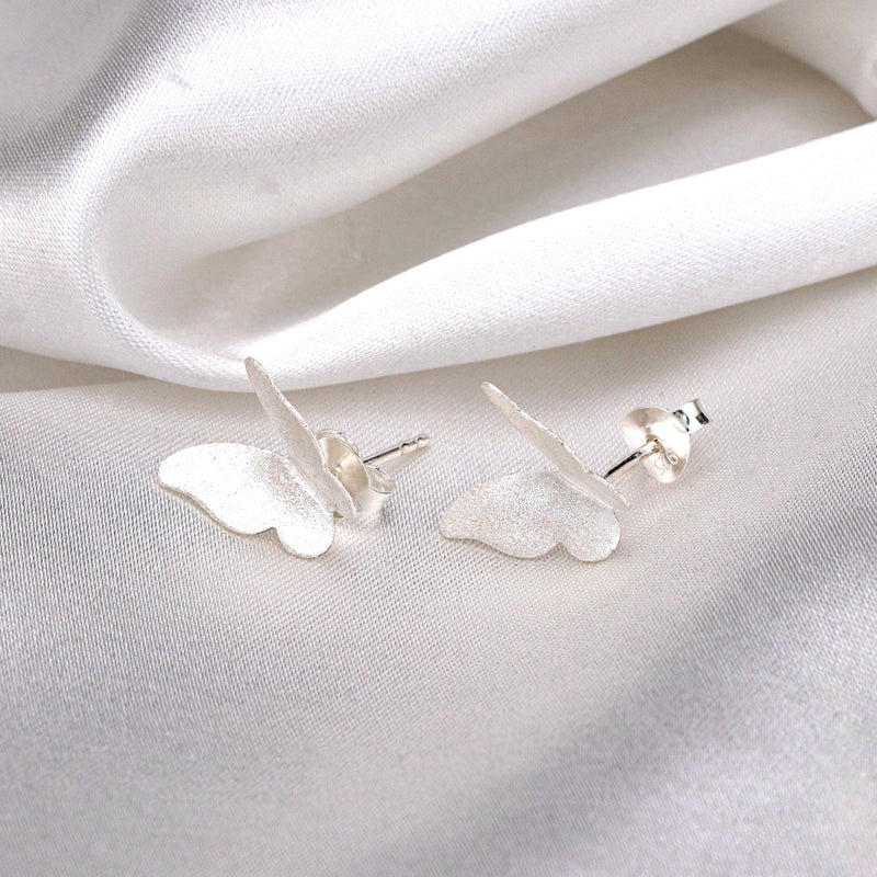 Mini Schmetterlinge Ohrstecker - Minimalistischer 925 Sterling Silber Ohrringe - OHR925-73