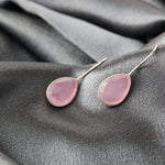 925 Sterling Silver Rose Quartz Earrings - Elegant Gemstone Jewelry Ear925-102