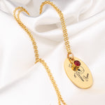 Foto medaljong halsband med ditt foto - Pustblomma Trailer - Customizable Smycken med fotostjänst vik-89