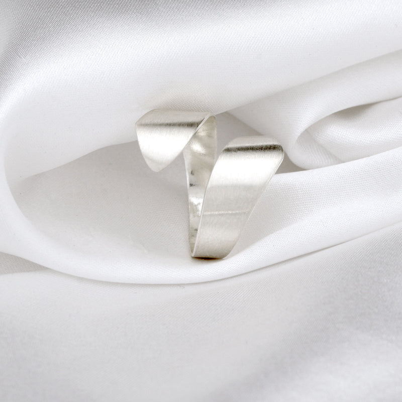 Bague à anneau d'enroulement - 925 Sterling Silver Taille Réglable - Bijoux minimalistes élégants - RG925-10