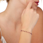 Amethyst Rondelle Armband - Förgyllt minimalistiska ädelsten smycken - Retremm 40