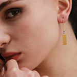 Labradorit ädelsten Örhängen - 925 Sterling Guld Guldpläterad Ädelsten Smycken - Ear925-123