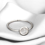 Perlmutt Ring - 925 Sterling Silber - Minimalist Schmuck - RG925-12