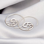 Ornament Spiral Ohrringe - 925 Sterling Silber - OHR925-24