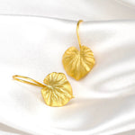 Tropiska örhängen 925 Sterling guldpläterade Monstera Leaf Drop örhängen-OHR925-23