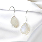 Boucles d'oreilles de pierre de lune en argent sterling 925 - EAR925-93
