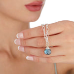 Bracelet de pierres précieuses Labradorite - 925 Sterling Silver Méditation Bijoux minimalistes - Arm925-10