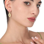 Blatt Ohrringe - 925 Sterling Vergoldet Botanische Tropfen Ohrringe - OHR925-14
