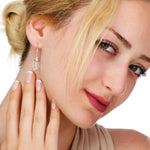 Pusteblumen Tropfen Ohrringe - Florale Ohrhänger - Minimalistischer Silber Naturschmuck - VINOHR-29