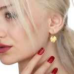 Tropical earring 925 Gold Monster Sheet earring ohr925 - 23