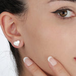Bouche auriculaire Perlmutt Boucle d'oreille de 925 Sterling Argent-OHR925-94