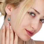 925 Sterling Silver Gold-plated Labradorite Earrings