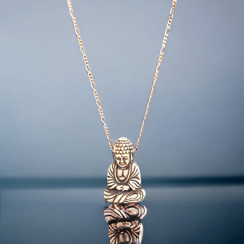 The enlightenment Buddha 925 Rosegold Gold Plated Chain - K925-77