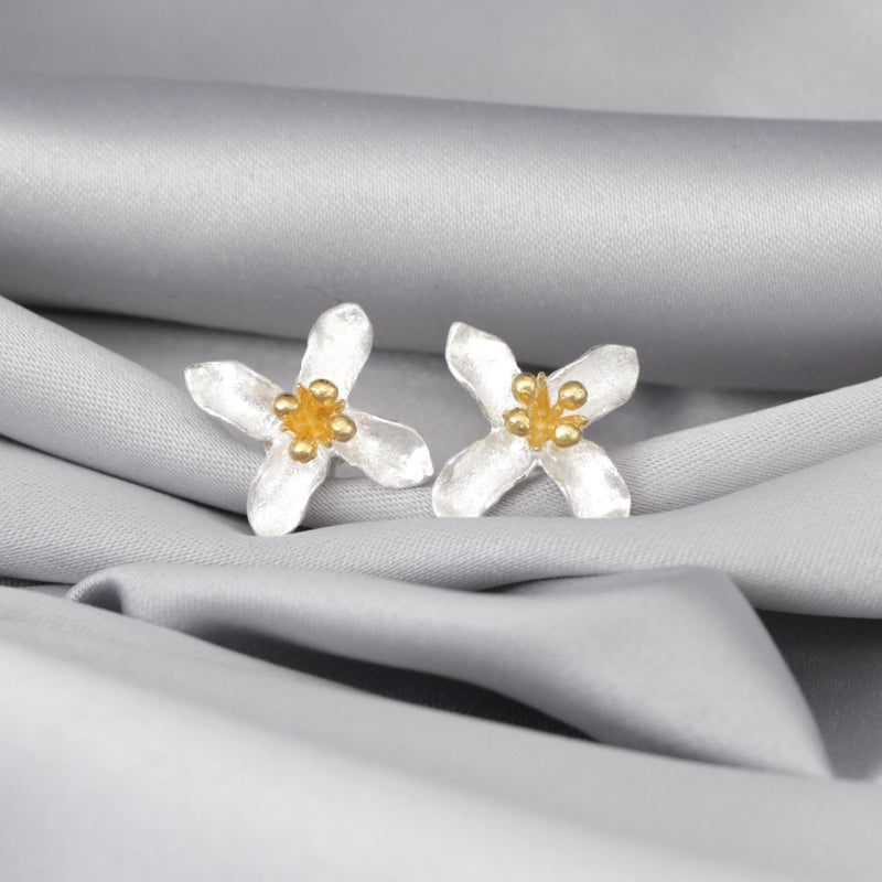 Lilien Blüten Ohrstecker - 925 Sterling Silber Ohrstecker - OHR925 