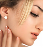 Boucles d'oreilles mini-poteaux de perles - Boucles d'oreilles minimalistes en argent sterling 925 - EAR925-128