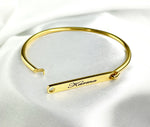 Personalized Stainless Steel Bracelet - Engraving - Gold Color - RETARM-16