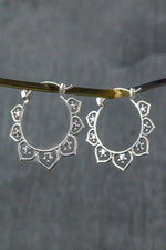 KARMA Oriental Hoop örhängen-925 Sterling Silver Örhängen EAR925-84