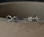Infinity Mini Ohrstecker - 925 Sterling Silber Minimalistischer Schmuck - OHR925-110