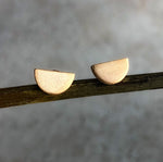 Crescent Moon Mini Stud örhängen - 925 steg guldpläterade minimalistiska örhängen-OHR925-39