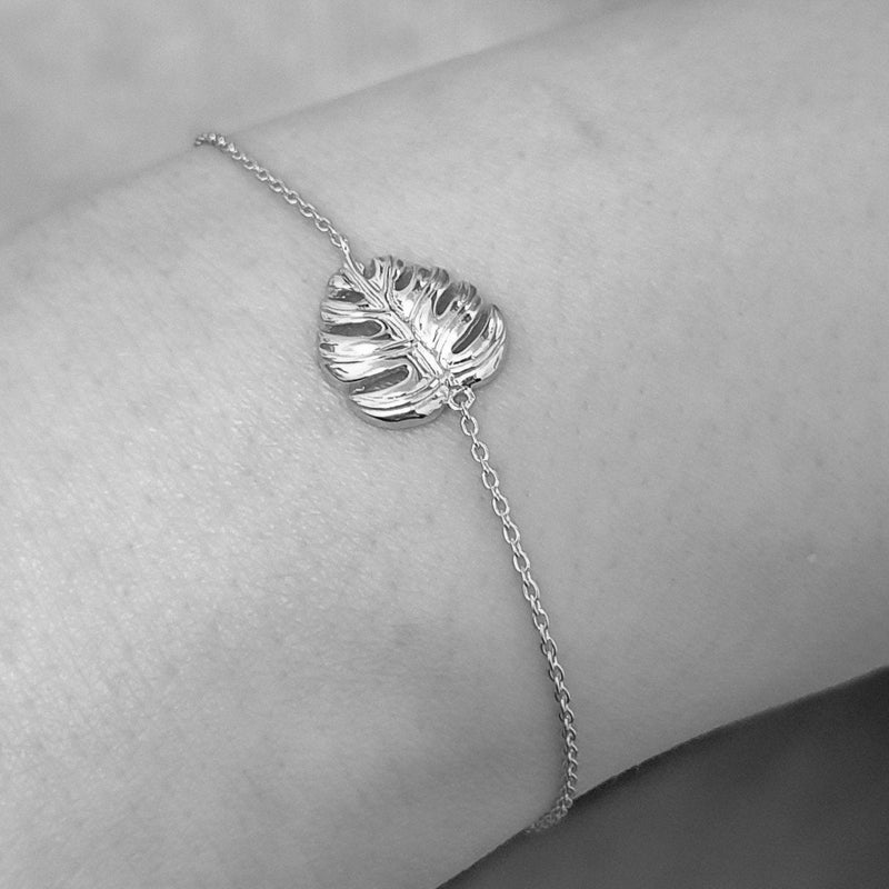Silver leaf bracelet discount