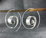 Spiral 925 Sterling Silver Earrings - Boho Tribal Elegant Jewelry - Ear925-82