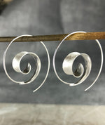 Spiral 925 Sterling Silver Örhängen - Boho Tribal Eleganta Smycken - Ear925-82