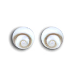 Shiva Eyes Mini Stud Örhängen - 925 Sterling Silver Minimalistiska Shell Ocean Maritime Smycken - Ear925-77
