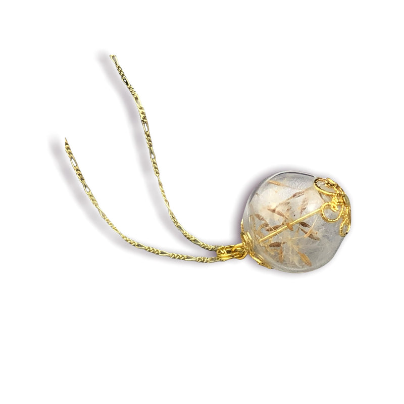 Clear glass locket necklace – Queen's Jewelry