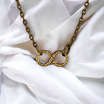 Infinity Chain - Bronze Filigree Infinity Eternity Smycken Vintage Style Smycken - Vik-98