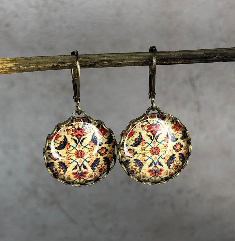 Antike Kelims Bronze Ohrringe im Vintage Stil