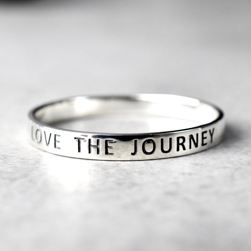 LOVE THE JOURNEY 925 Sterling Silver Ring (unisex)