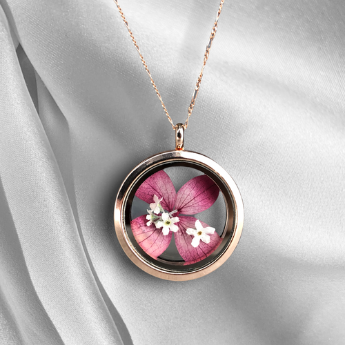 Hortense and Memorial Flowers 925 Gold Rose Gold Prize Chain