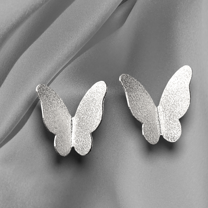 Mini Schmetterlinge Ohrstecker Minimalistischer Silber – 925 MadamLili - Sterling