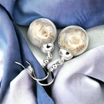 Romantiska äkta massablommor Örhängen - 925 Sterling Silver - Floral Elegant Smycken - Ear925-12