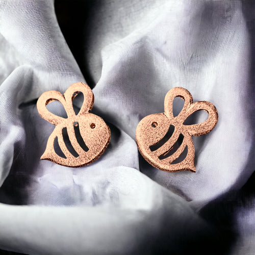 Boucles d'oreilles Mini-goujons d'abeille - Boucles d'oreilles plaquées en plaqué or sterling en Rosegold 925 - EAR925-40