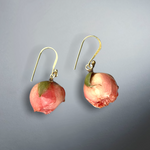 Boucles d'oreilles de véritables roses élégantes - Boucles d'oreilles dorées sterling 925 - PR079