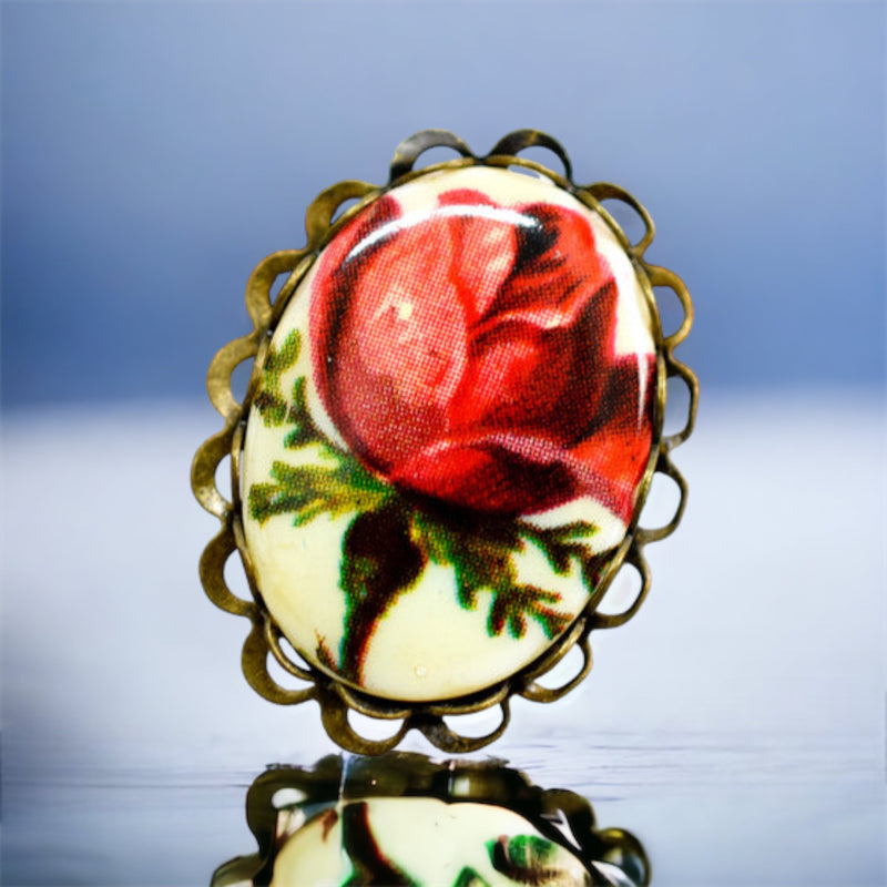 Vintage Rose Bronze Ring